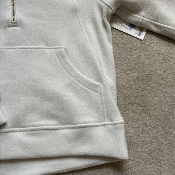 7-11 NWT Size XL/XXL Lululemon Scuba Fleece Funnel-Neck Half-Zip Bone/Gold - Picture 6 of 8